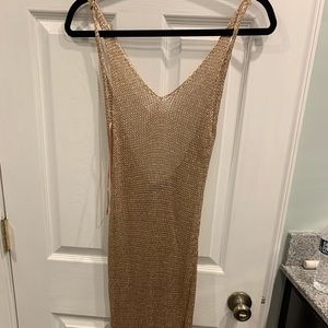 Metallic swim coverup